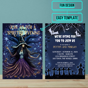 Seductive Witch Halloween Party Invitation