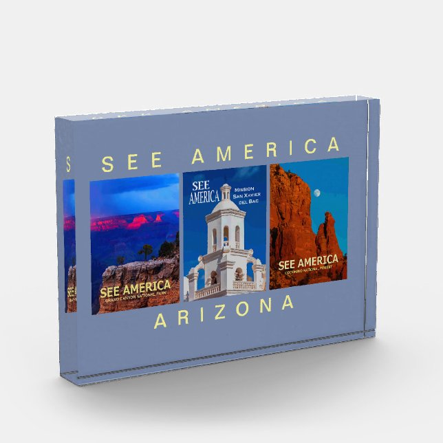 "See America" Arizona Three Poster Photo Block (Left)