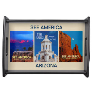 "See America" Arizona Three Poster Serving Tray