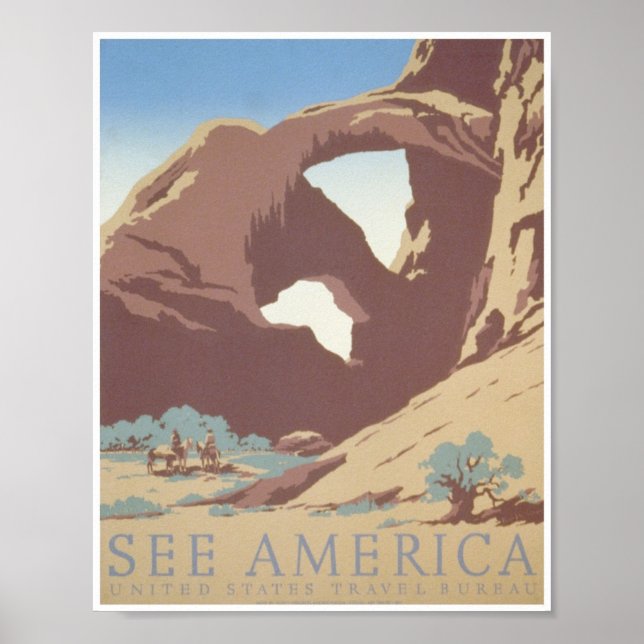 See America: United States Travel Bureau Poster (Front)