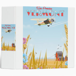 "see America" Vermont Rural travel poster 3 Ring Binder