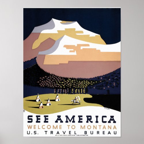 See America Vintage Poster Restored