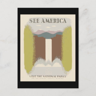 See America Visit The National Parks Postcard