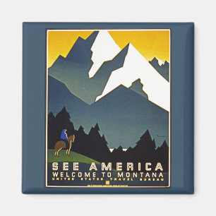 See America - Welcome to Montana Magnet