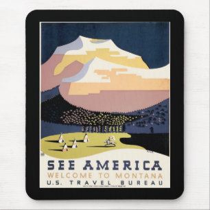 See America ~ Welcome to Montana Mouse Pad