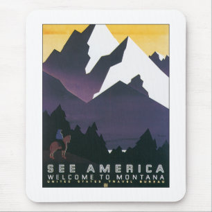 See America ~ Welcome to Montana Mouse Pad
