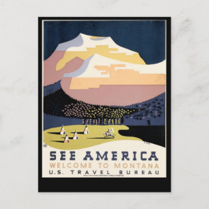 See America ~ Welcome to Montana Postcard