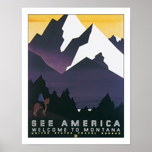 See America _ Welcome to Montana Poster