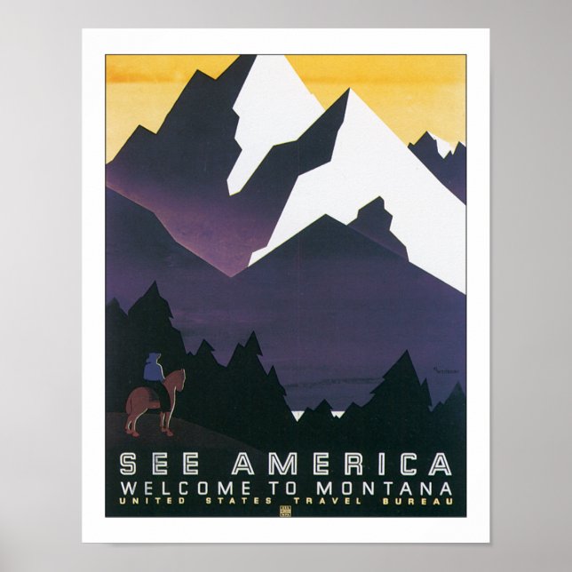 See America - Welcome to Montana Poster (Front)