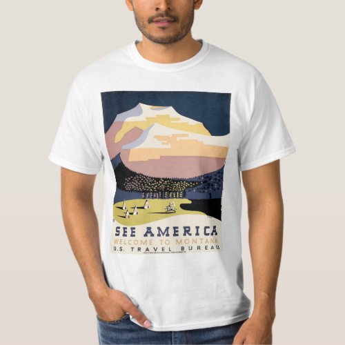 See America  Welcome to Montana T_Shirt