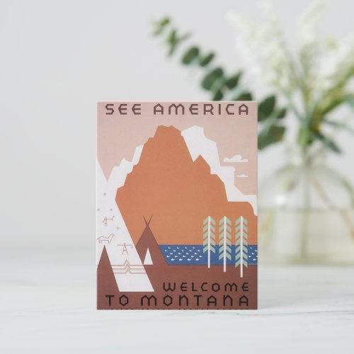 See America Welcome to Montana Vintage Travel