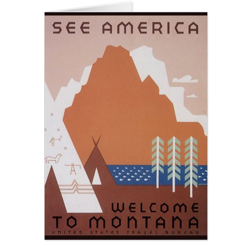 See America Welcome to Montana Vintage Travel