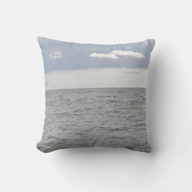 See and pretty clouds throw pillow (Front)