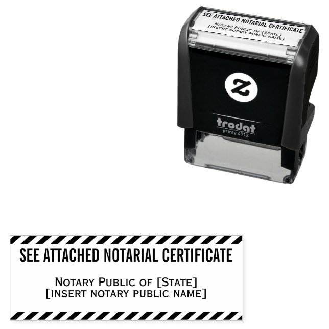 See Attached Notarial Certificate Notary Public Self-inking Stamp (In Situ)