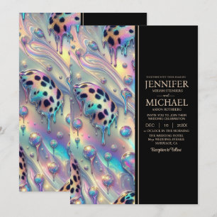 SEE BACK All-In-One Exotic Posh Wedding Invitation