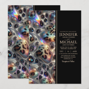 SEE BACK All-In-One Exotic Posh Wedding Invitation