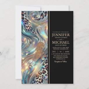 SEE BACK All-In-One Exotic Posh Wedding Invitation