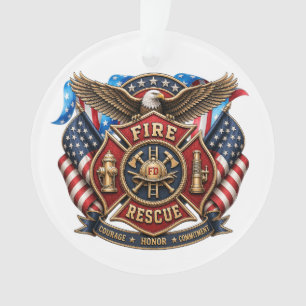 See Back - Firefighter Acrylic Ornament
