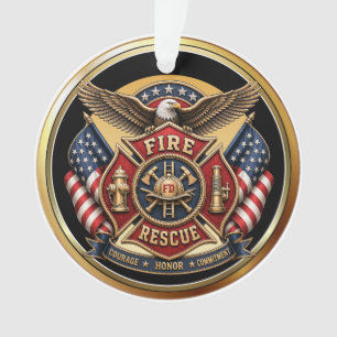 See Back - Firefighter Acrylic Ornament