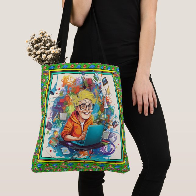 SEE BACK - Male or Female Teacher Thank You  Tote Bag (Close Up)
