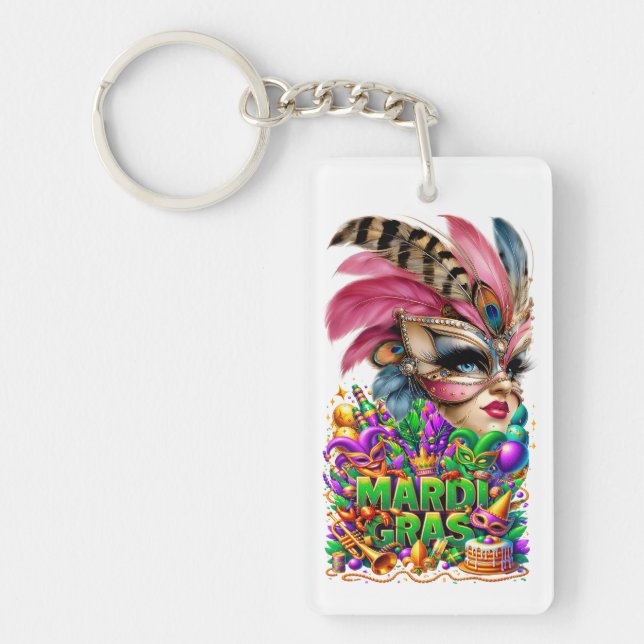 SEE BACK - Mardi Gras Keychain (Front)