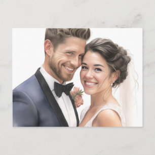 See Back - Wedding Postcard
