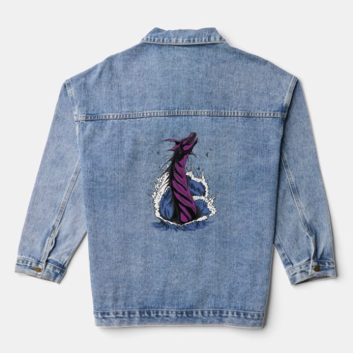See dragon design  denim jacket