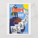 See Europe Next Vintage Poster 1920 Postcard