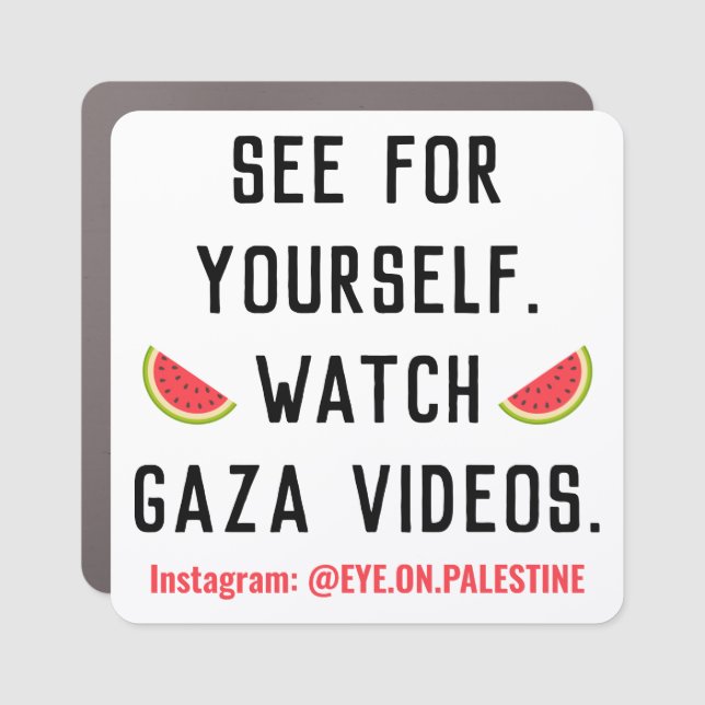 SEE FOR YOURSELF CAR MAGNET (Front)