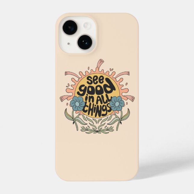 See Good in all Things Hippie Graphic iPhone Case (Back)