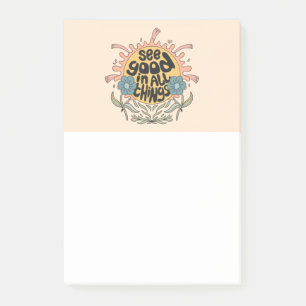 See Good in all Things Hippie Graphic Post-it Notes