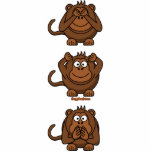 See Hear Speak No Evil Monkeys Cutout<br><div class="desc">These fun loving monkeys either see,  hear,  or speak no evil.</div>