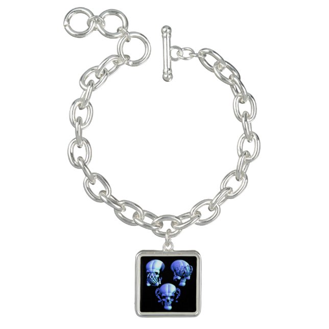See Hear Speak No Evil Skulls Charm Bracelet (Product)