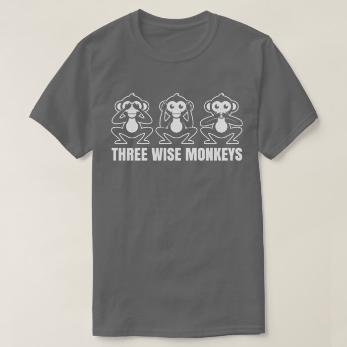 3 wise monkeys t shirt