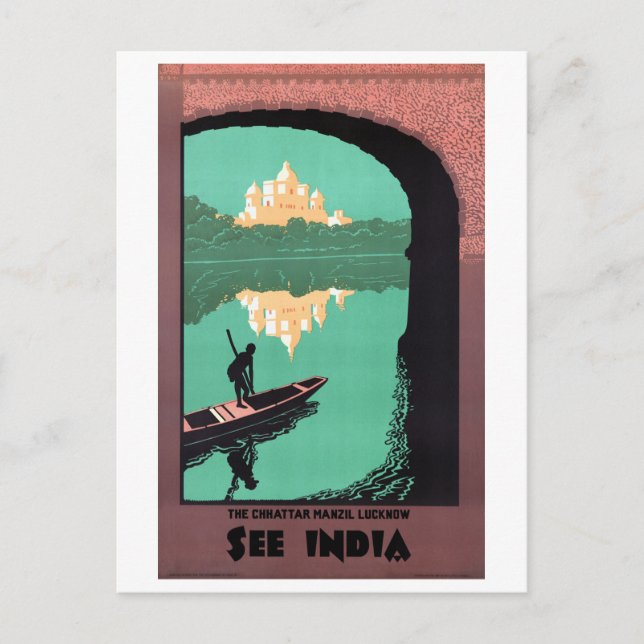 See India Chattar Manzil Palace Asia Vintage Postcard (Front)