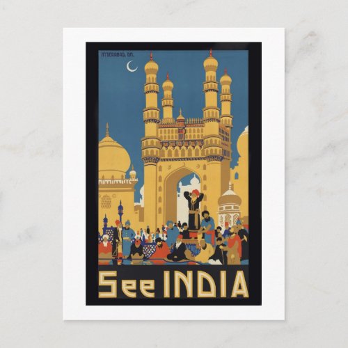 See India Poster Postcard