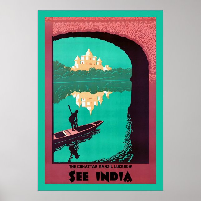 See India ~ Vintage Travel Poster (Front)
