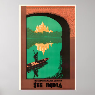 See India Vintage Travel Poster Print