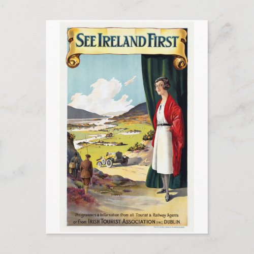 See Ireland First Railway Vintage Travel Postcard