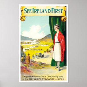 See Ireland firstvintage travel Poster