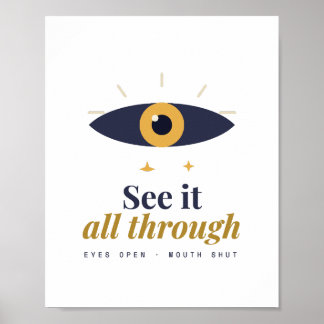 See It All Through Inspirational Modern Art Poster