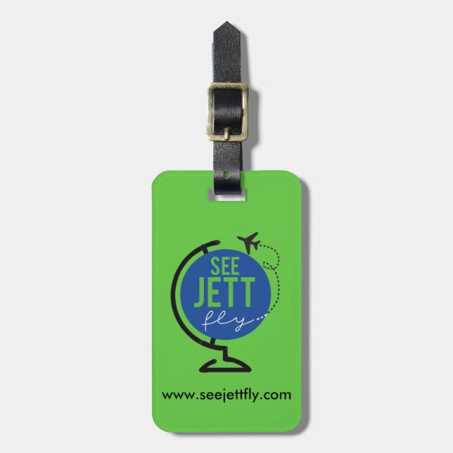 See Jett Fly - Luggage and Bag Tag (Green) (Front Vertical)