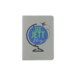 See Jett Fly - Passport Cover (Gray or Grey)
