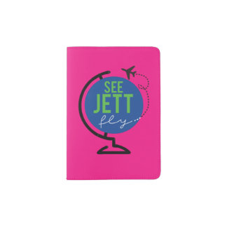 See Jett Fly - Passport Cover (Pink)