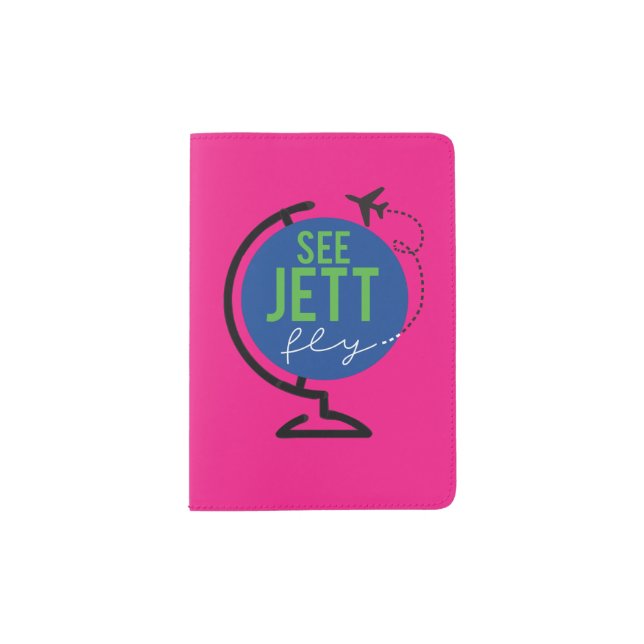 See Jett Fly - Passport Cover (Pink) (Front)