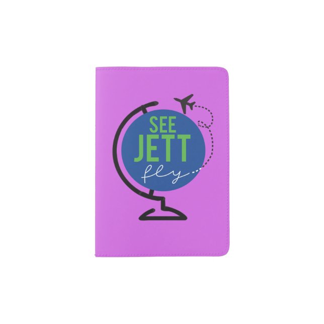 See Jett Fly - Passport Cover (Purple) (Front)