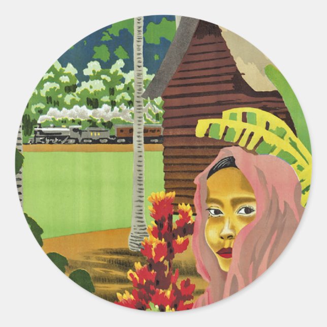 See Malaya Classic Round Sticker (Front)