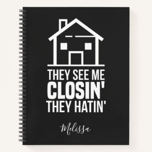 See Me Closing Realtor Estate Agent Personalized Notebook