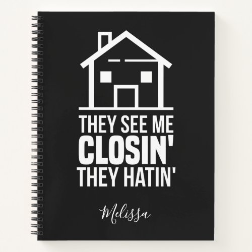 See Me Closing Realtor Estate Agent Personalized Notebook