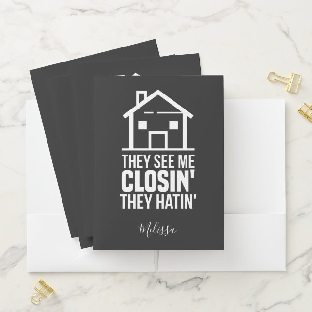 See Me Closing Realtor Estate Agent Personalized Pocket Folder (In Situ)